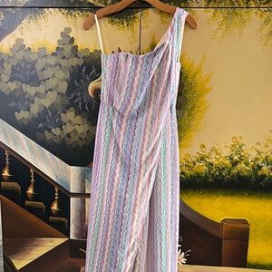 BCBGMaxAzria Light Pink Multicolor Stripe Dress